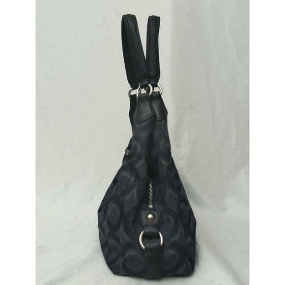 COACH Madison Ikat Maggie Op Women's NAVY Blue Carryall Shoulder Bag Purse 21295 - Picture 7 of 16